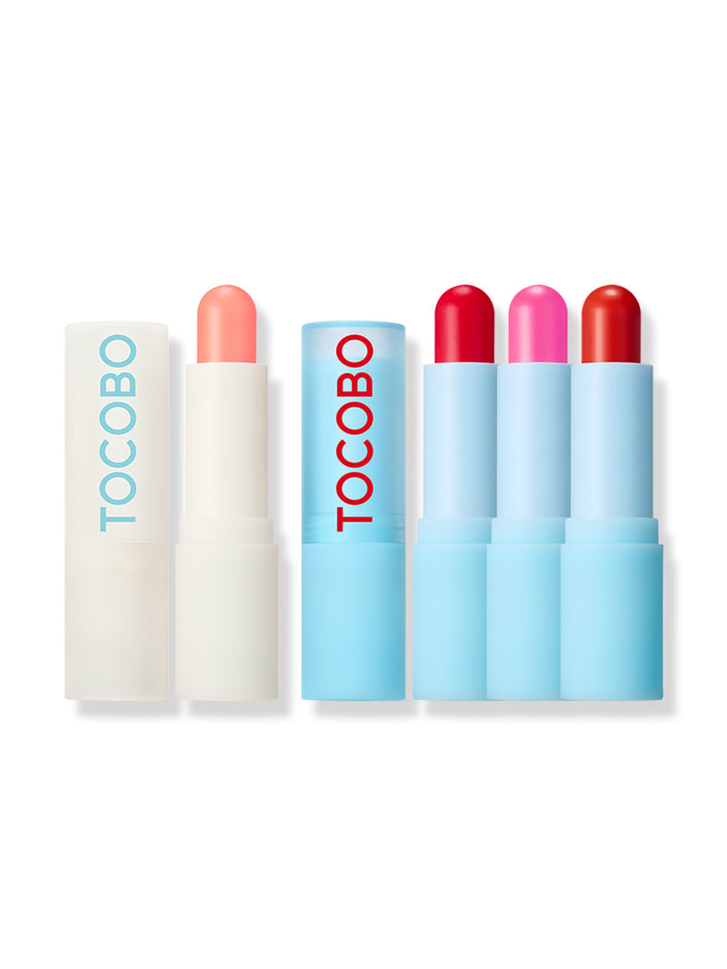 Glow & Glass Tinted Lip Balm — official product photograph; package size unconfirmed