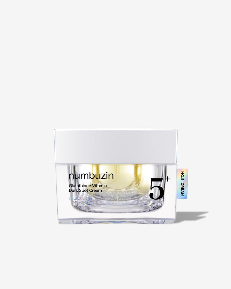 No.5+ Glutathione Vitamin Dark Spot Cream — official product photograph; package size unconfirmed