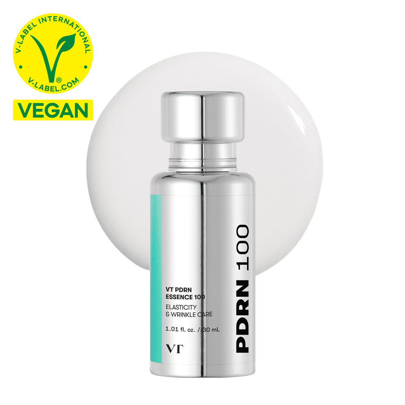 VT Cosmetics PDRN Essence 100 — official product photograph; package and badge claims unconfirmed