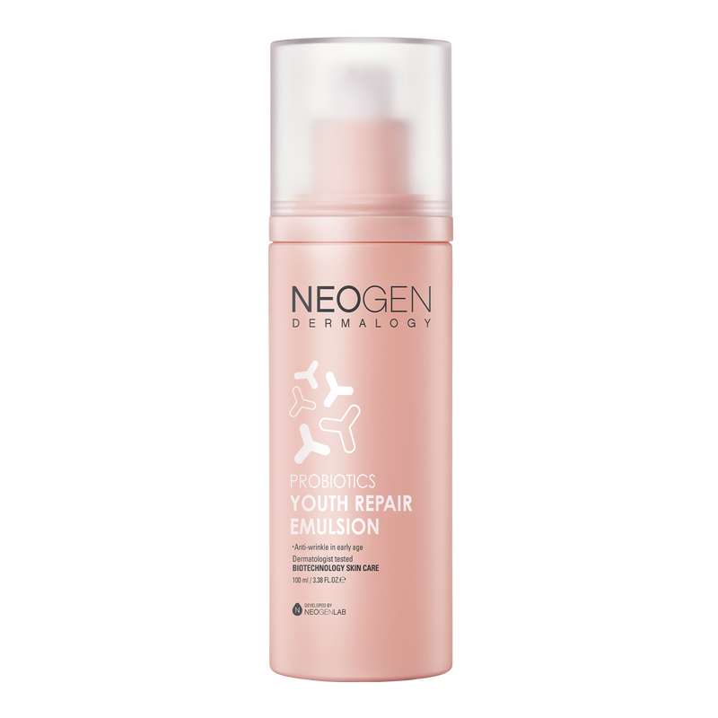 [1BOX / 54ea] NEOGEN DERMALOGY Probiotics Youth Repair Emulsion 100ml — official product photograph; package size unconfirmed