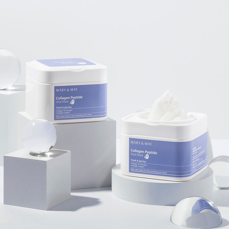 Mary&May Collagen Peptide Vital Mask — official product photograph; package size unconfirmed