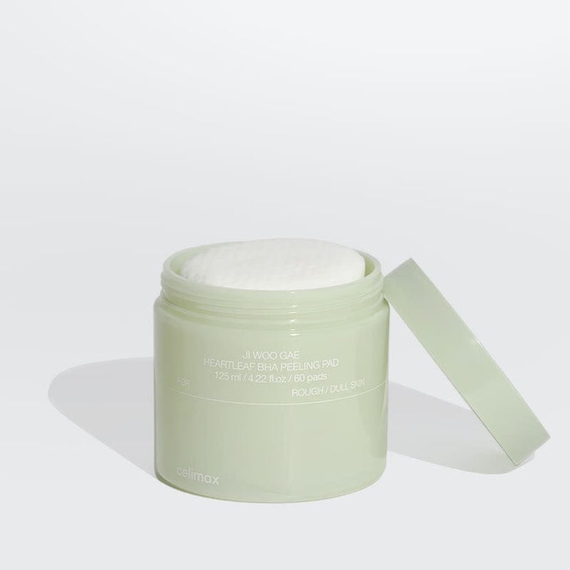 Ji Woo Gae Heartleaf BHA Peeling Pad — official product photograph; package size unconfirmed