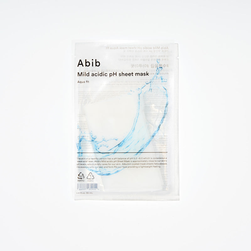 Mild acidic pH sheet mask Aqua fit(10 sheets) — official product photograph; package size unconfirmed