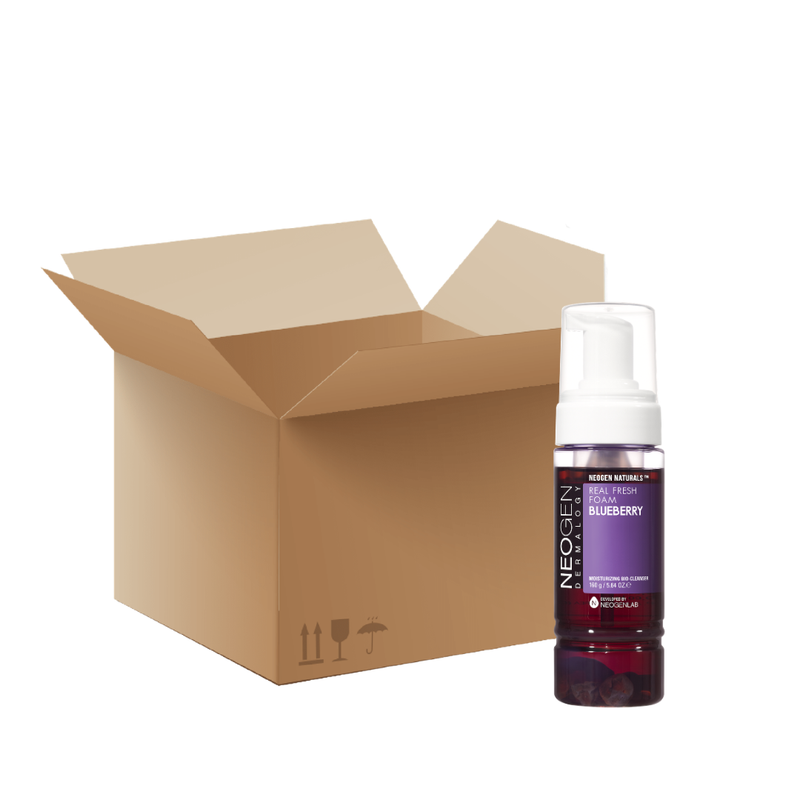 [1BOX / 48ea] NEOGEN DERMALOGY Real Fresh Foam Cleanser Blueberry 5.6 oz / 160g 60% OFF — official product photograph; package size unconfirmed