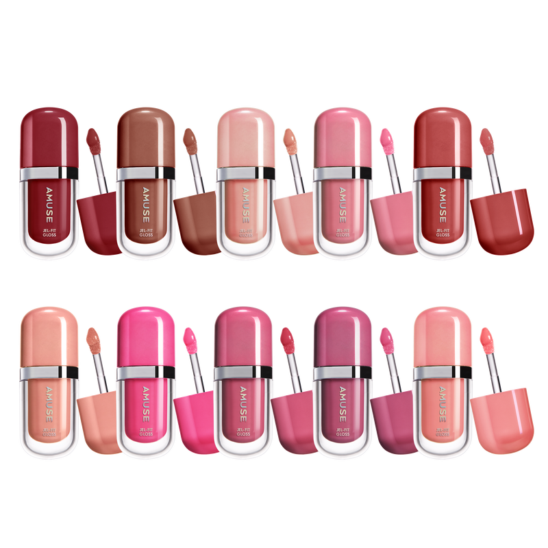 [SET] JEL-FIT GLOSS (10 SHADES) — official product photograph; package size unconfirmed