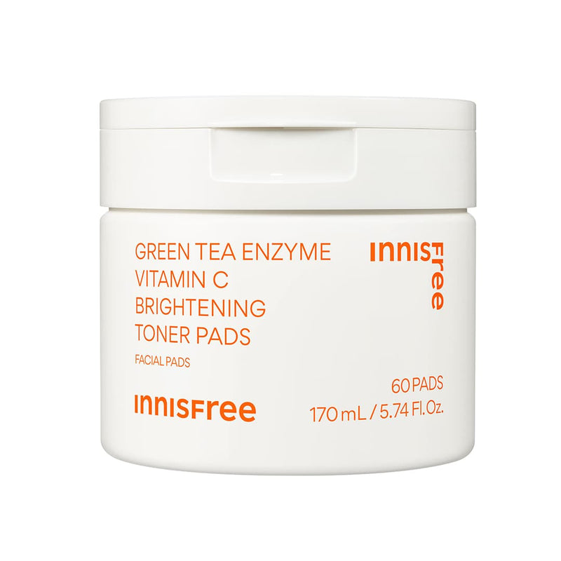 Green Tea Enzyme Vitamin C Brightening Toner Pads — official product photograph; package size unconfirmed