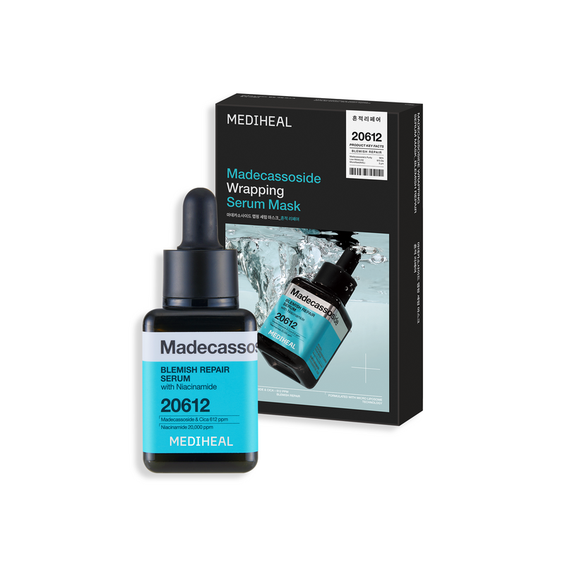 Madecassoside Blemish Repair Duo (Serum + Wrapping Serum Mask) — official product photograph; package size unconfirmed