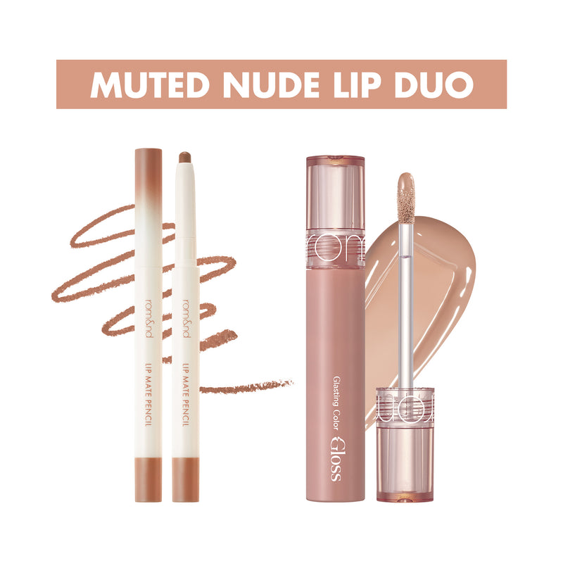 MUTED NUDE LIP DUO — official product photograph; package size unconfirmed