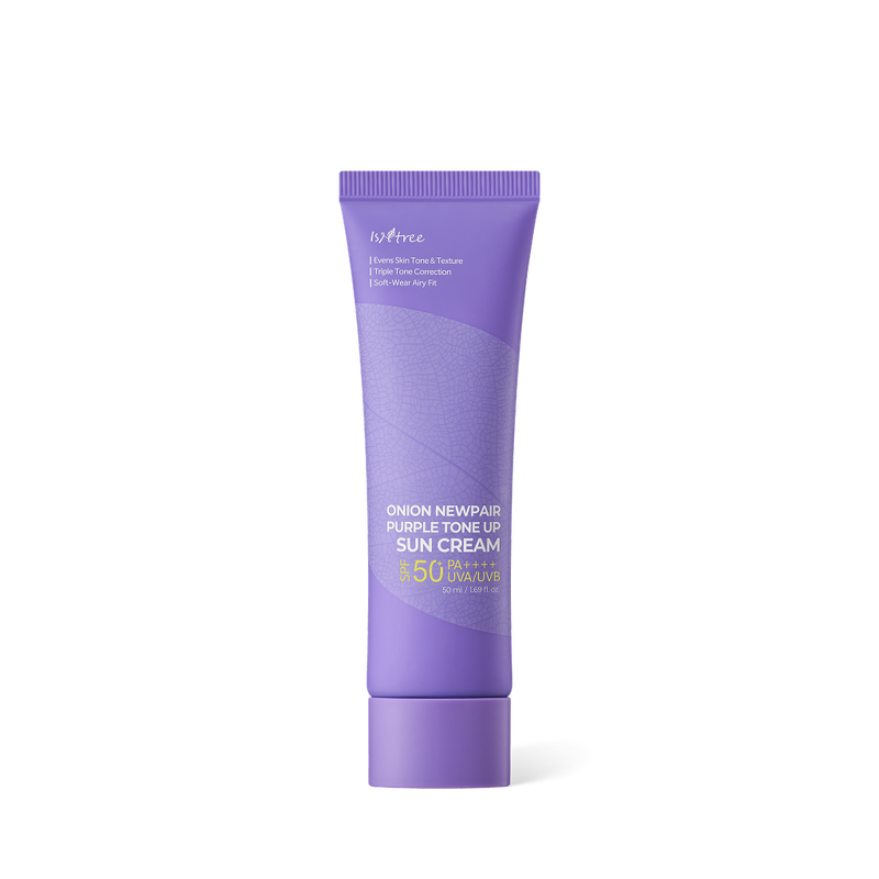 Onion Newpair Purple Tone Up Sun Cream 50ml — official product photograph; package size unconfirmed