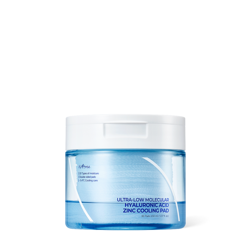 Ultra-Low Molecular Hyaluronic Acid Zinc Cooling Pad 150ml 60ea — official product photograph; package size unconfirmed
