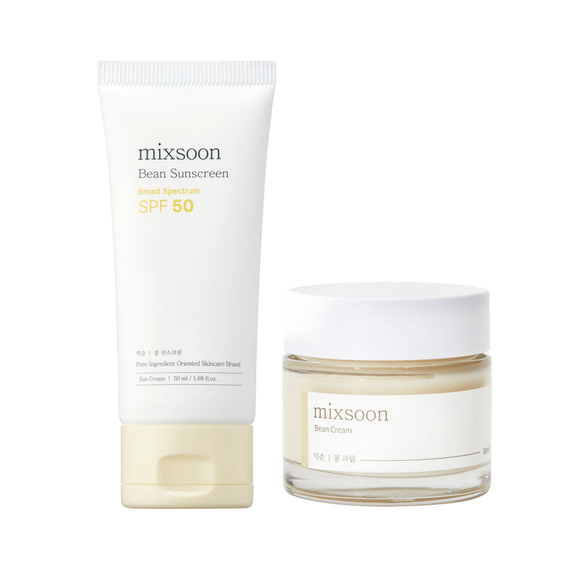 mixsoon Bean Barrier Duo / Bean Sunscreen 50ml + Bean Cream 50ml — official product photograph; package size unconfirmed