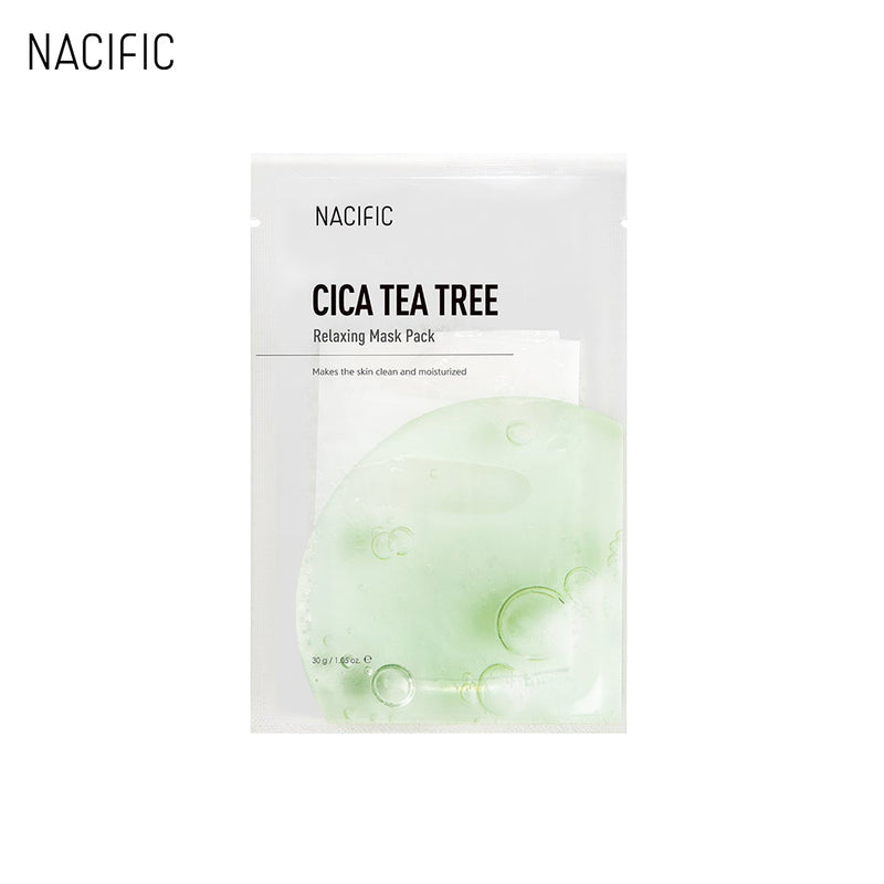 Nacific Cica Tea Tree Mask — official product photograph; package size unconfirmed