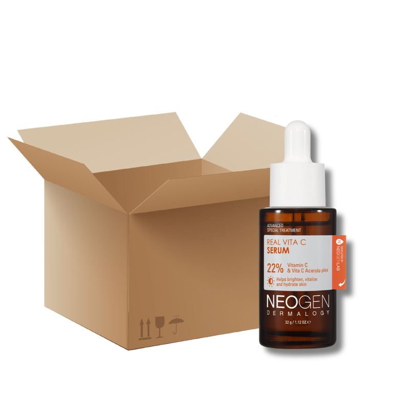 [1BOX / 50ea] NEOGEN DERMALOGY REAL VITA C SERUM 1.12 OZ / 32G — official product photograph; package size unconfirmed