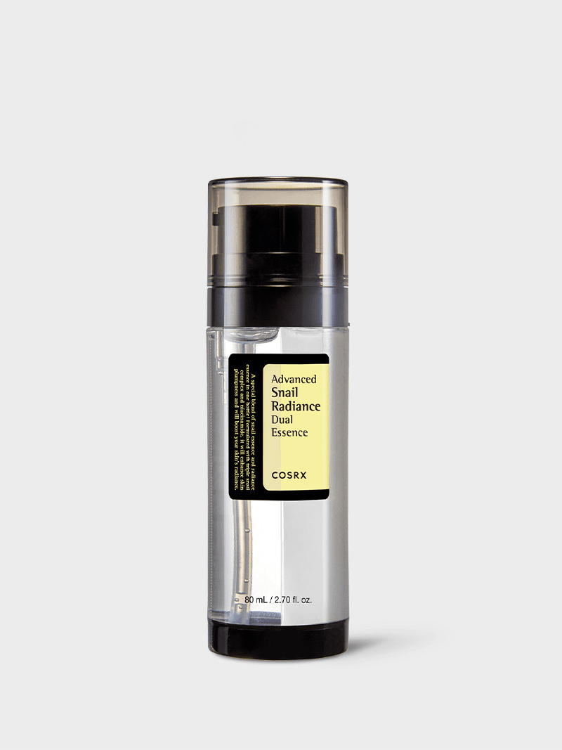Advanced Snail Radiance Dual Essence — official product photograph; package size unconfirmed