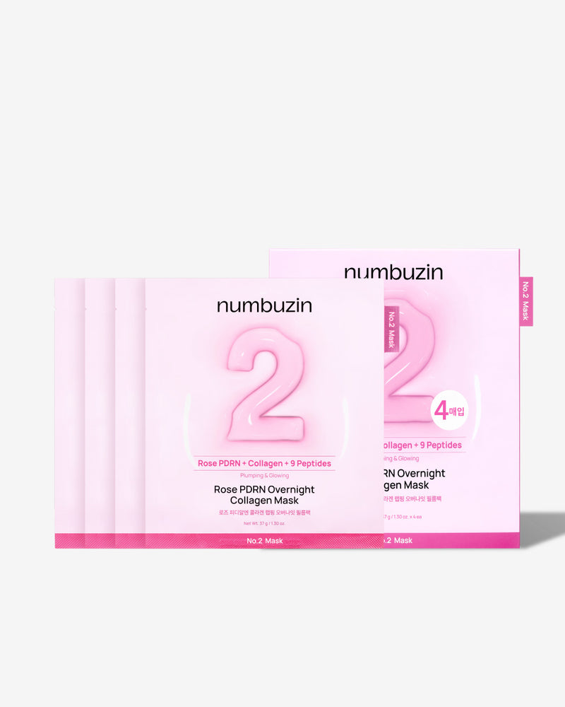 No.2 Rose PDRN Overnight Collagen Mask (4 Masks) — official product photograph; package size unconfirmed