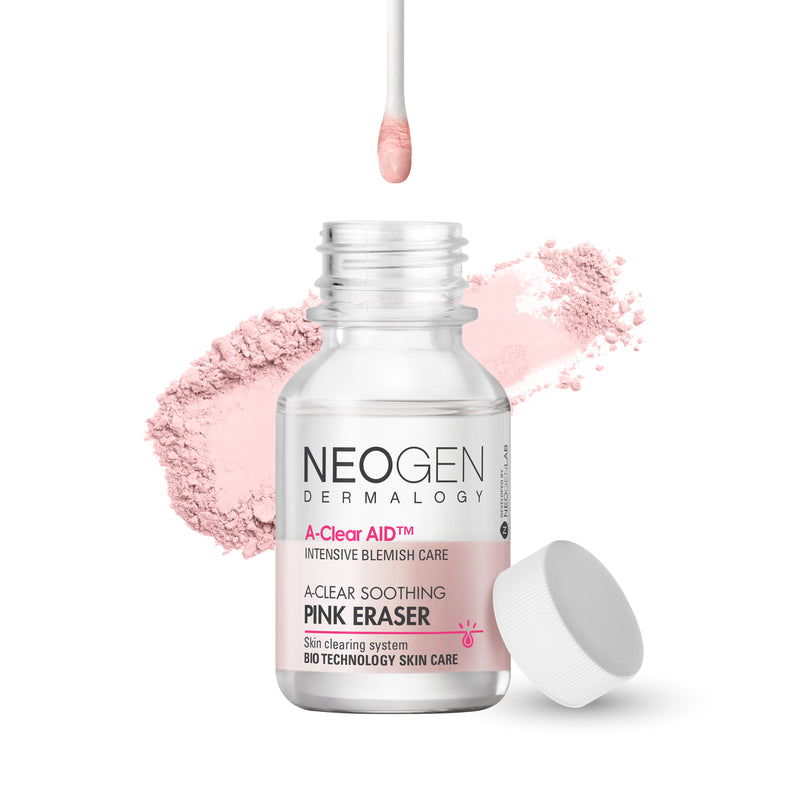A-Clear Aid Soothing Pink Eraser — official product photograph; package size unconfirmed